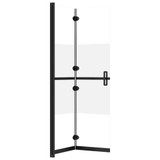 Sklopiva pregrada za tuš napola matirano staklo ESG 120x190 cm 151191