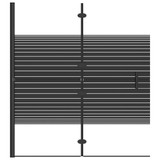 Sklopiva pregrada za tuš ESG 120 x 140 cm crna 150742