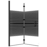 Sklopiva pregrada za tuš ESG 120 x 140 cm crna 150742