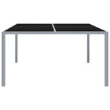 Vrtni stol 130 x 130 x 72 cm sivi od čelika i stakla 313086