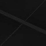 313099  Garden Table 130x130x72 cm Black Steel and Glass 313099