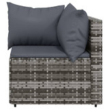 3-dijelna vrtna garnitura od poliratana s jastucima siva 319766