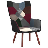 Stolica za opuštanje s osloncem za noge patchwork od tkanine 328196