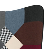 Stolica za opuštanje s osloncem za noge patchwork od tkanine 328196