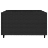 4-dijelna vrtna garnitura od poliratana s jastucima crna 319781