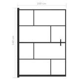 Pregrada za tuš ESG 100 x 140 cm crna 150750