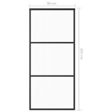 Klizna vrata od stakla ESG i aluminija 90 x 205 cm crna 151009