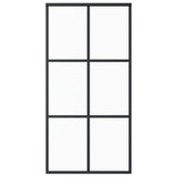Klizna vrata od stakla ESG i aluminija 102 x 205 cm crna 151013