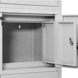 Uredski ormarić svjetlosivi 90 x 40 x 180 cm čelični 336414