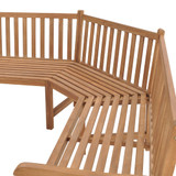 Kutna vrtna klupa 185 x 185 x 90 cm od masivne tikovine 316625