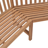 Kutna vrtna klupa 185 x 185 x 90 cm od masivne tikovine 316625