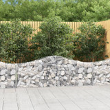 Gabionska košara s lukom 200 x 30 x 60/80 cm pocinčano željezo 153383