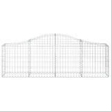 Gabionska košara s lukom 200 x 30 x 60/80 cm pocinčano željezo 153383