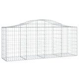Gabionska košara s lukom 200x50x80/100 cm pocinčano željezo 153394