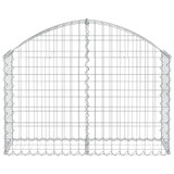 Gabionska košara s lukom 100 x 30 x 60/80 cm pocinčano željezo 153423