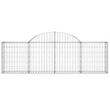 Gabionska košara s lukom 200 x 30 x 60/80 cm pocinčano željezo 153483