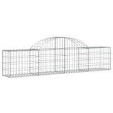 Gabionska košara s lukom 200 x 30 x 40/60 cm pocinčano željezo 153482 Gabionska košara s lukom 200 x 30 x 40/60 cm pocinčano željezo 153482