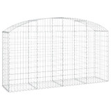 Gabionska košara s lukom 200x50x100/120 cm pocinčano željezo 153475 Gabionska košara s lukom 200x50x100/120 cm pocinčano željezo 153475