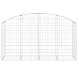 Gabionska košara s lukom 200x50x100/120 cm pocinčano željezo 153475 Gabionska košara s lukom 200x50x100/120 cm pocinčano željezo 153475