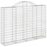 Gabionska košara s lukom 200x30x140/160 cm pocinčano željezo 153487 Gabionska košara s lukom 200x30x140/160 cm pocinčano željezo 153487