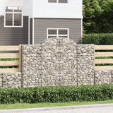 Gabionska košara s lukom 200x30x140/160 cm pocinčano željezo 153487