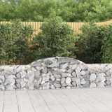 Gabionska košara s lukom 300 x 30 x 60/80 cm pocinčano željezo 153503