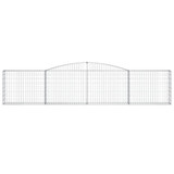 Gabionska košara s lukom 400 x 30 x 80/100 cm pocinčano željezo 153524