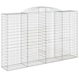 Gabionska košara s lukom 300x50x180/200 cm pocinčano željezo 153519 Gabionska košara s lukom 300x50x180/200 cm pocinčano željezo 153519