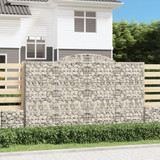 Gabionska košara s lukom 300x50x180/200 cm pocinčano željezo 153519 Gabionska košara s lukom 300x50x180/200 cm pocinčano željezo 153519