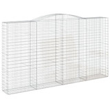 Gabionska košara s lukom 400x50x220/240 cm pocinčano željezo 153541