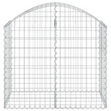 Gabionska košara s lukom 100 x 50 x 80/100 cm pocinčano željezo 153434