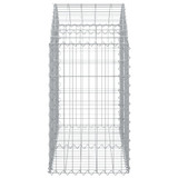 Gabionska košara s lukom 100 x 50 x 80/100 cm pocinčano željezo 153434