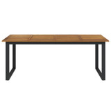 Vrtni stol s U-nogama 200x80x75 cm od masivnog drva bagrema 319514