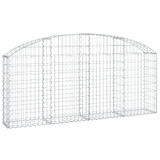 Gabionska košara s lukom 200 x 30 x 80/100 cm pocinčano željezo 153464