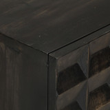 Komoda crna 55 x 34 x 75 cm od masivnog drva manga i željeza 351679 Komoda crna 55 x 34 x 75 cm od masivnog drva manga i željeza 351679