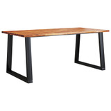 Blagovaonski stol sa živim rubom 180x90x75 cm od drva bagrema 353291