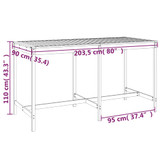 Vrtni stol 203,5 x 90 x 110 cm od masivne duglazije 824107