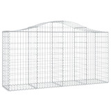 Gabionska košara s lukom 200x50x100/120 cm pocinčano željezo 153395 Gabionska košara s lukom 200x50x100/120 cm pocinčano željezo 153395