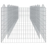Lučna gabionska povišena gredica 800x100x100 pocinčano željezo 153557 Lučna gabionska povišena gredica 800x100x100 pocinčano željezo 153557