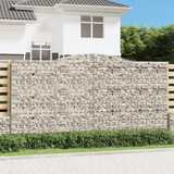 Gabionska košara s lukom 400x30x200/220 cm pocinčano željezo 153530