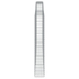 Gabionska košara s lukom 400x30x200/220 cm pocinčano željezo 153530