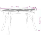 Vrtni stol 150x90x75 cm od masivnog bagremovog drva 363306 Vrtni stol 150x90x75 cm od masivnog bagremovog drva 363306