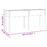 Sadilica s oblogom 161 x 45 x 76 cm od masivne jelovine 364236