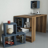 Radni stol Kutija - orah, kalcedon