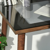 Radni stol Ugodan Çalışma Masası Ahşap Temperli Cam