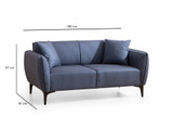 Sofa sa 2 sedišta Belissimo - Plava