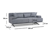 Sofa sa 2 sedišta Bentley 2 sedišta - siva