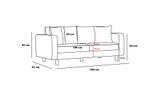 Sofa sa 2 sedišta Berlin - antracit, zlato Sofa sa 2 sedišta Berlin - antracit, zlato