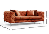 Sofa sa 2 sedišta Como - narančasta