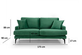 Sofa sa 2 sedišta Papira 2 sjedala